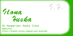 ilona huska business card